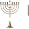Vintiquewise Modern Solid Metal Judaica Hanukkah Menorah 9 Branched Candelabra, Gold Finish Large QI004119.GD.L - alternate 3